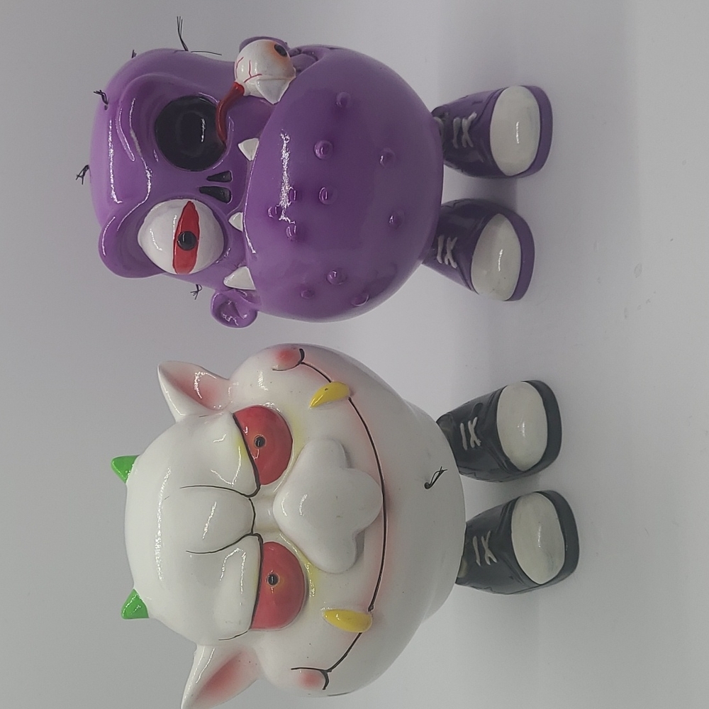 Vintage Halloween Bobble head set